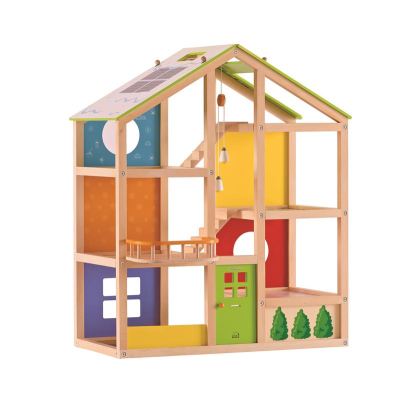 Houten-poppenhuis-ongemeubileerd-All-Season-Hape-E3400